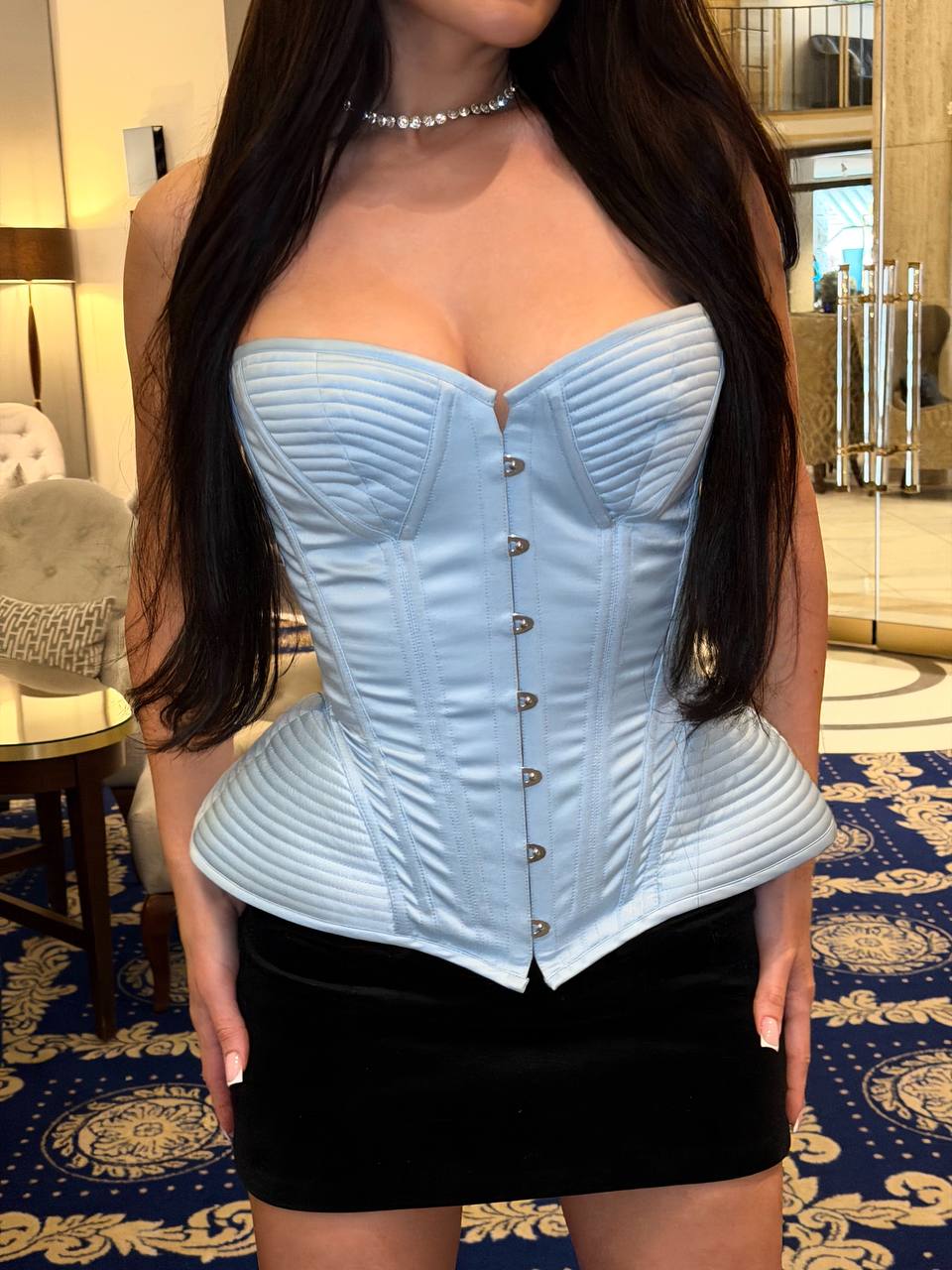 ROYAL SATIN CORSET - BLUE EDITION