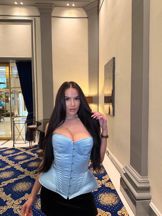 ROYAL SATIN CORSET - BLUE EDITION